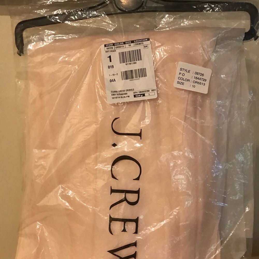 J. Crew Silk Chiffon Clara Dress Crinkle Sz 10 NWT - Picture 3 of 7